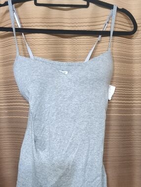One Step Ahead Heather Gray Slim Cami Tank